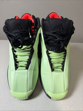adidas Men's Sneakers Black and Neon Green with Red Accents